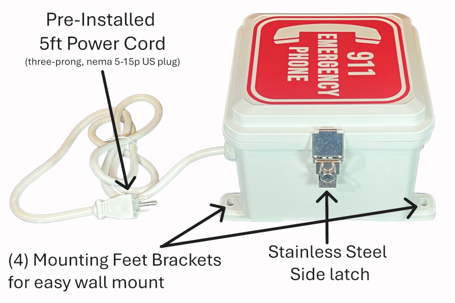 Emergency Call Box Side View AA Communications